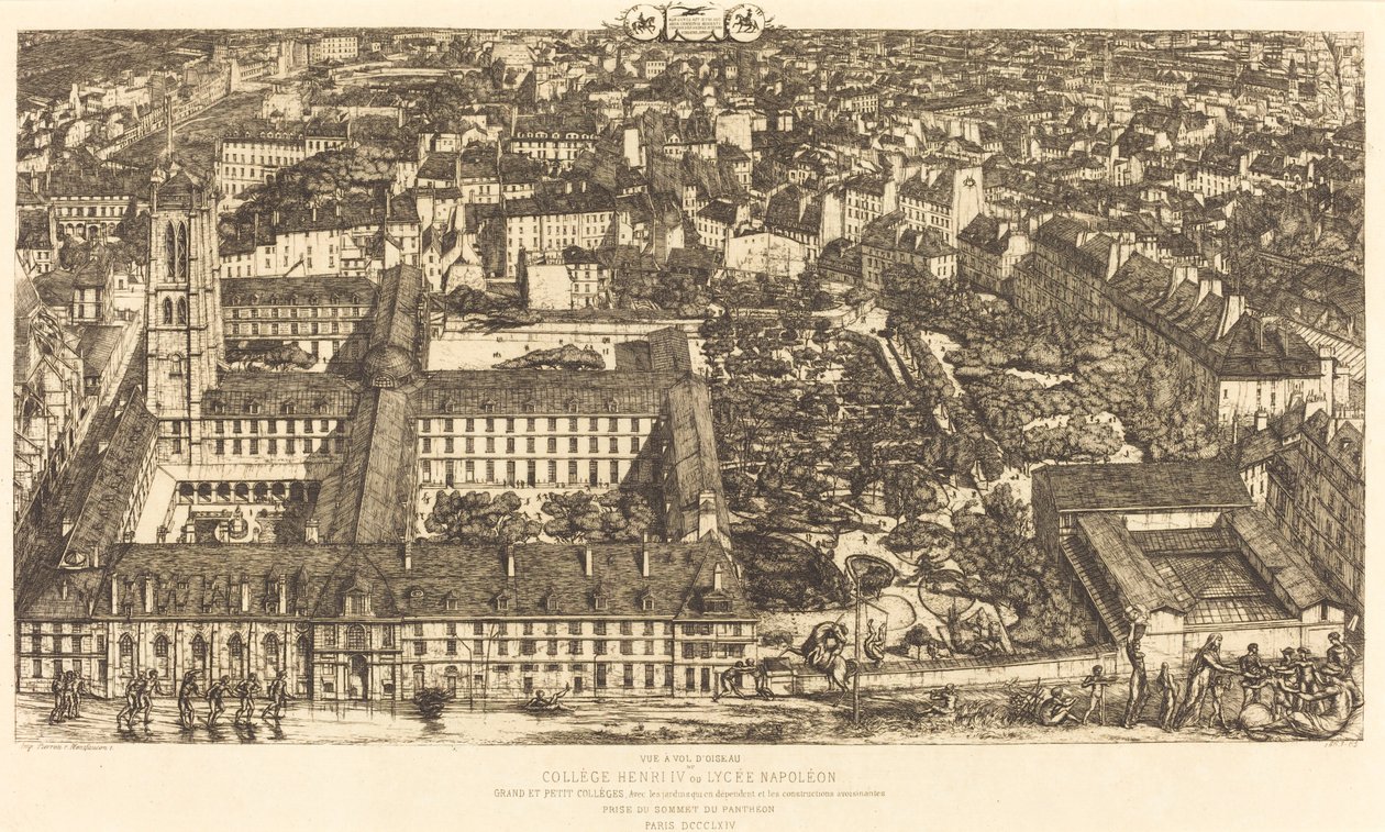 College Henri IV, Paris eller Lycée Napoléon (Henry IV College eller Napoleon School) af Charles Meryon