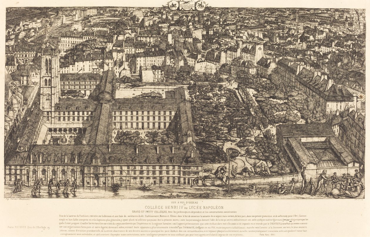 Collège Henri IV, Paris eller Lycée Napoléon (Henry IV College eller Napoleon School, Paris) af Charles Meryon