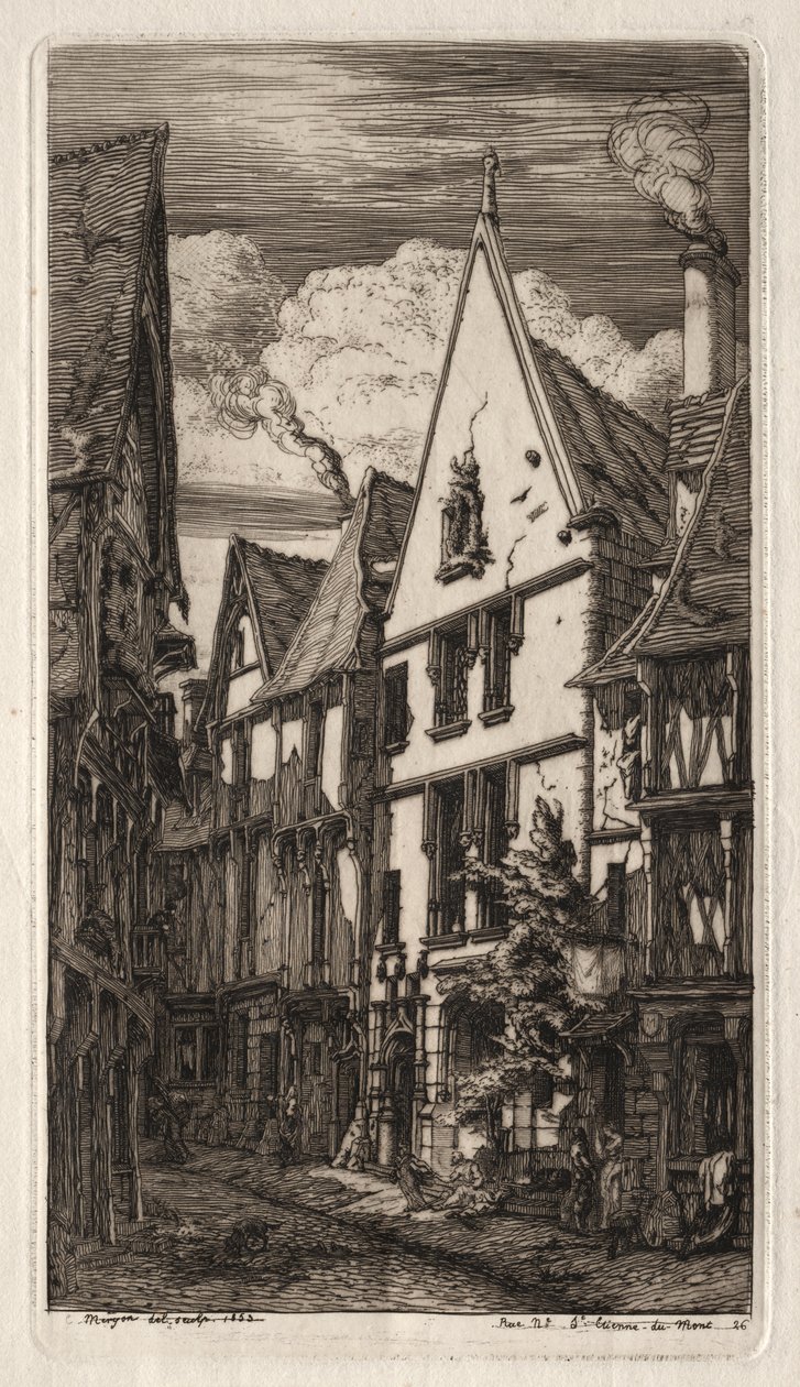 Raderinger af Paris: i Bourges af Charles Meryon