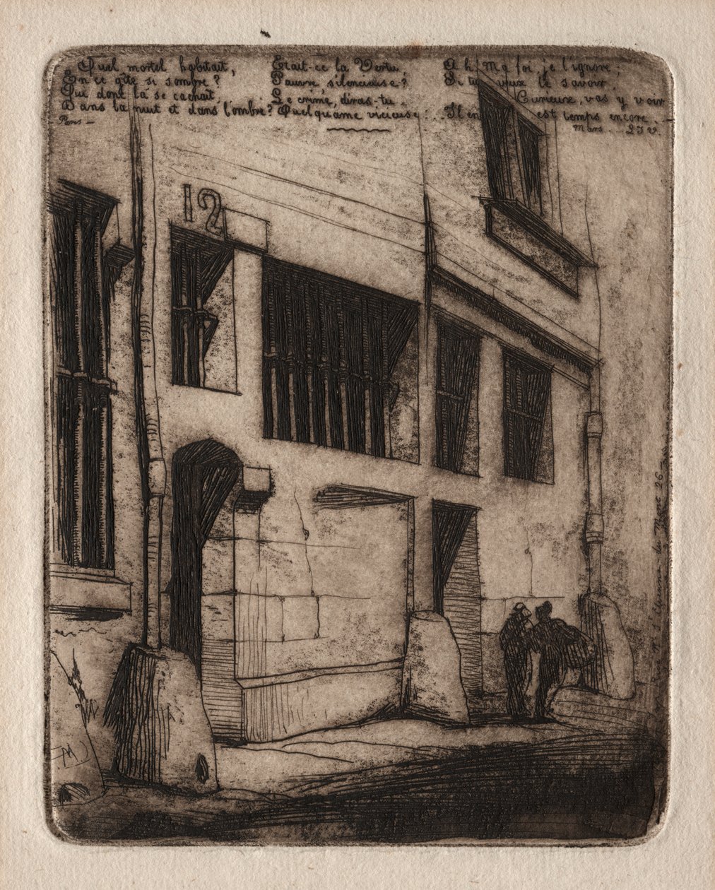 Etchings of Paris: The Street of the Bad Boys af Charles Meryon