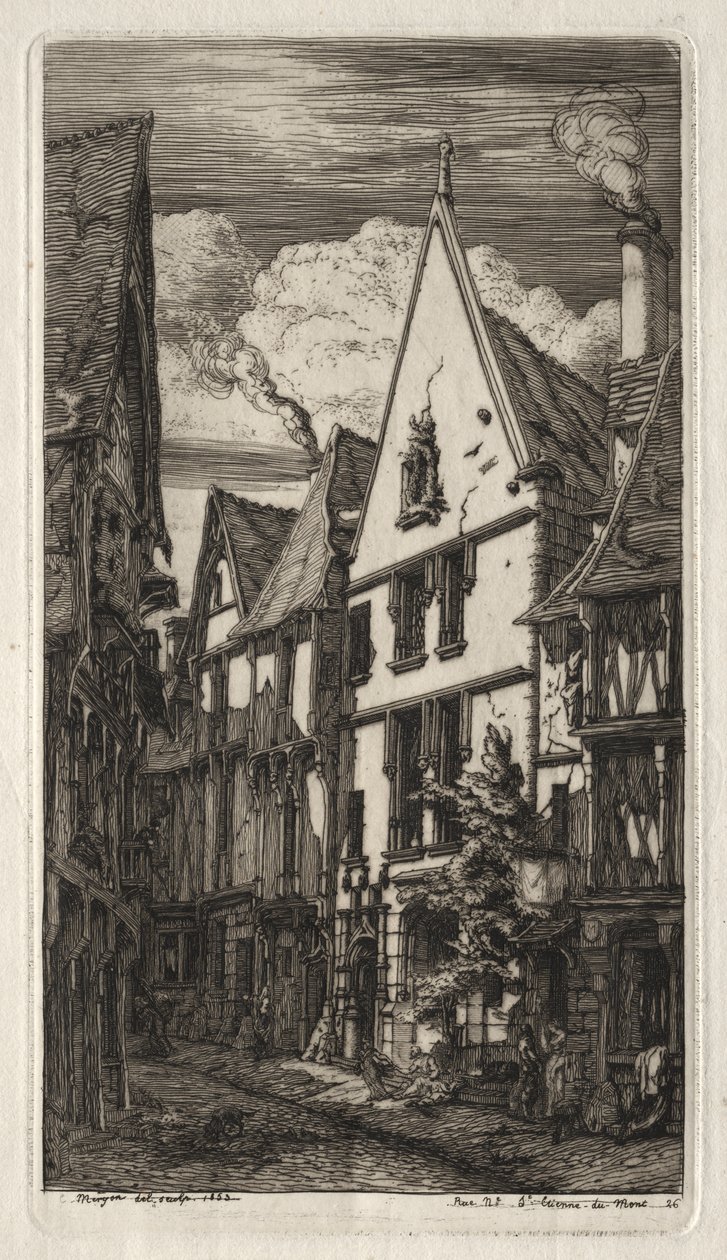 Raderinger af Paris: i Bourges af Charles Meryon