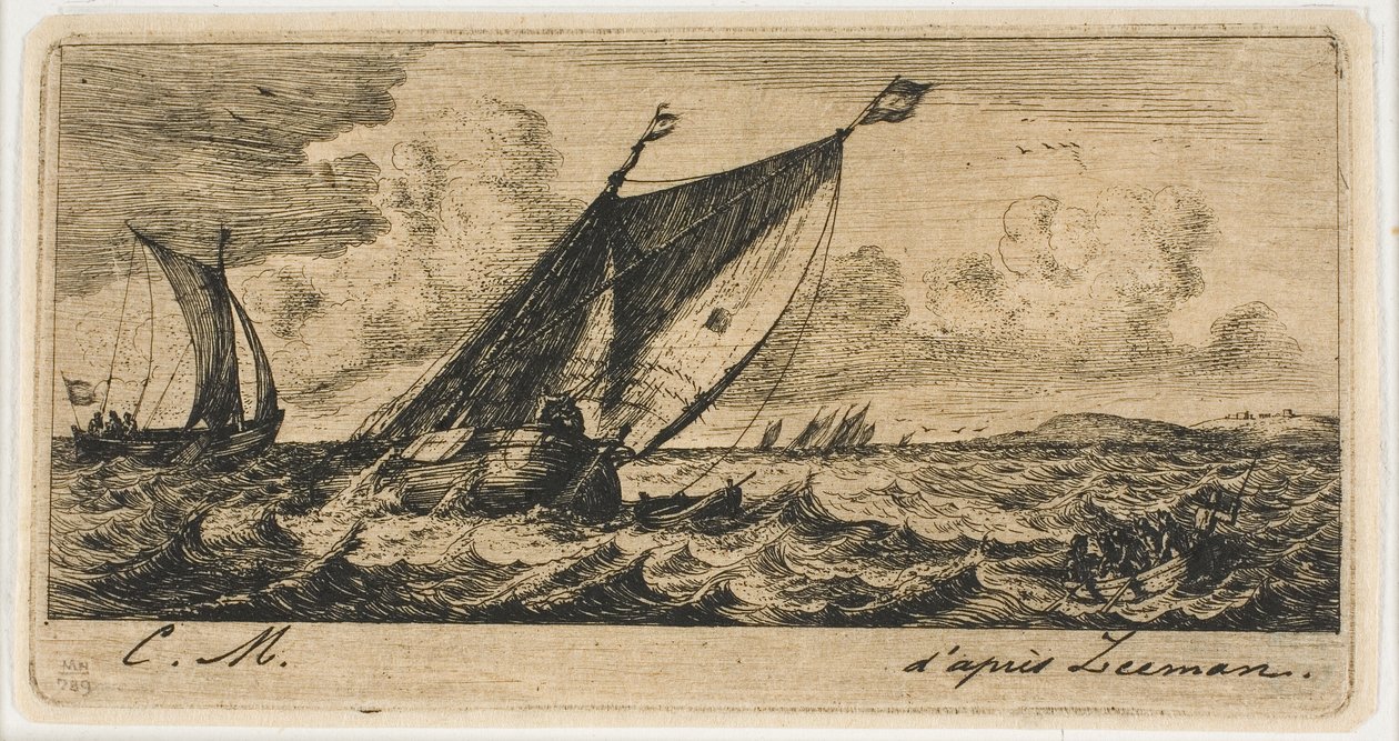 Haarlem Boats i Amsterdam af Charles Meryon