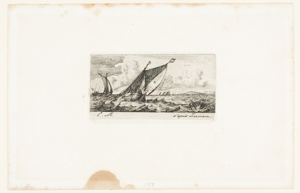 Haarlem Boats i Amsterdam af Charles Meryon