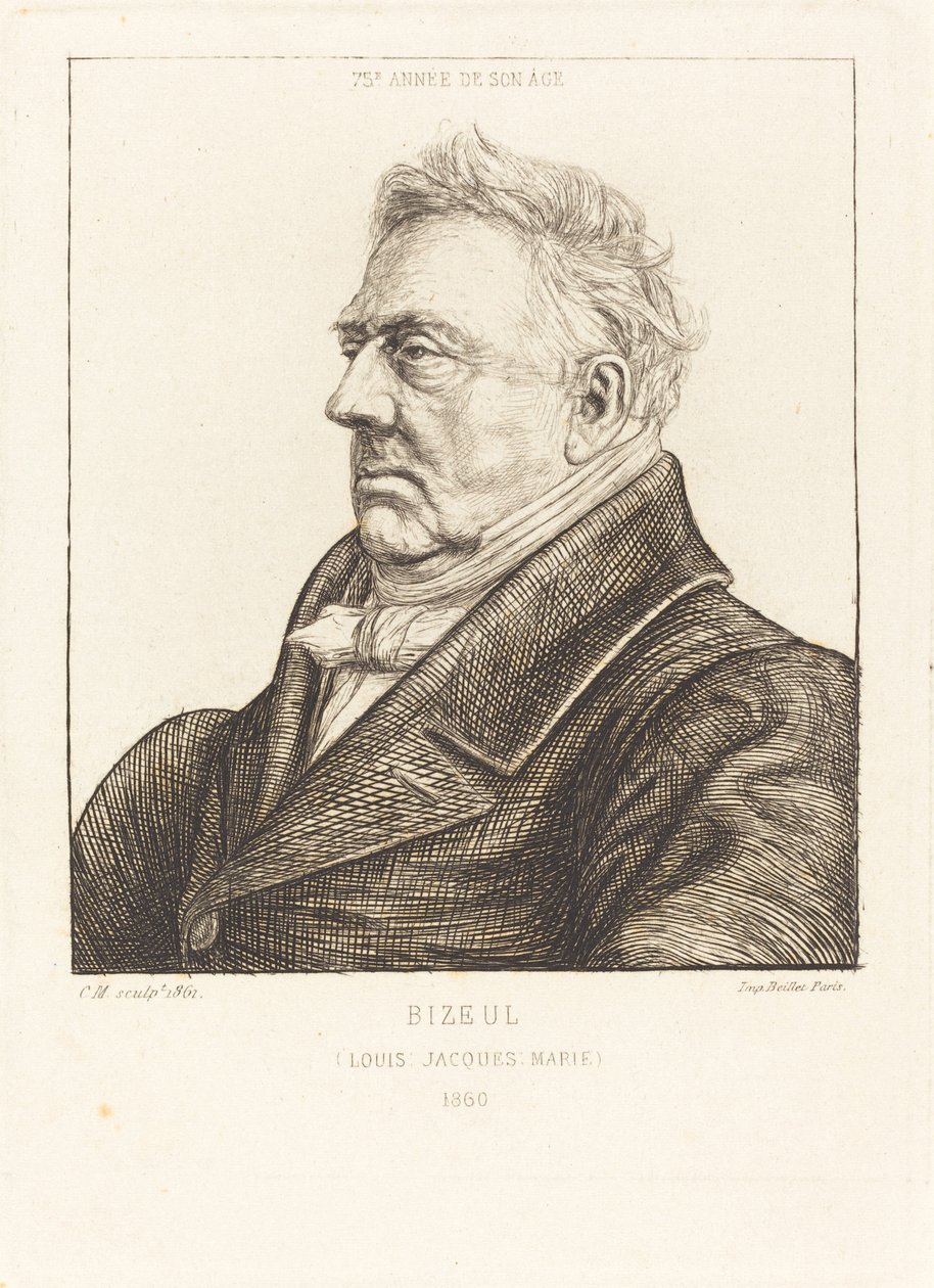 L.J.-Marie Bizeul, en bretonsk arkæolog af Charles Meryon