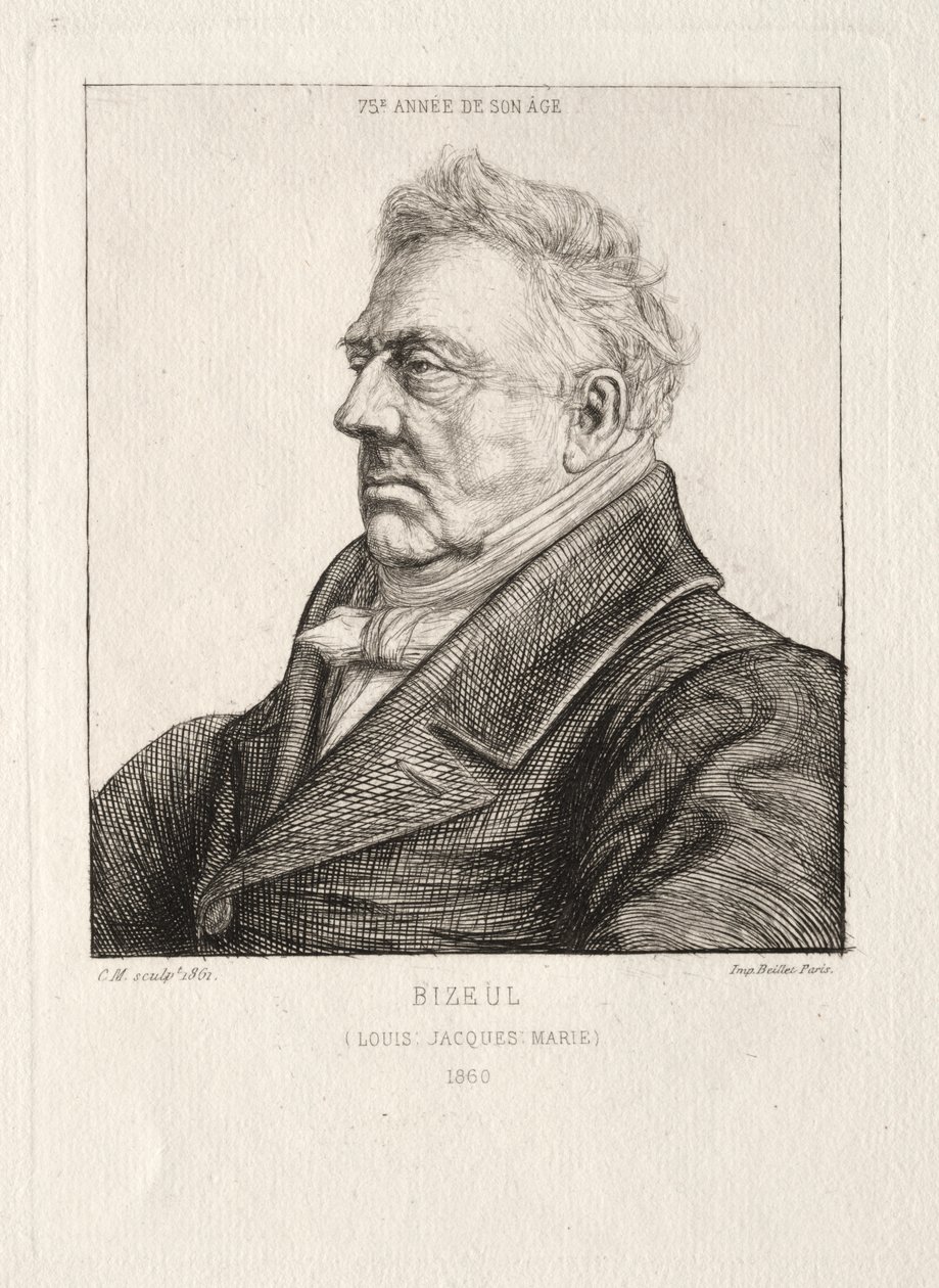 L. J. Marie Bizeul, en bretonsk arkæolog af Charles Meryon