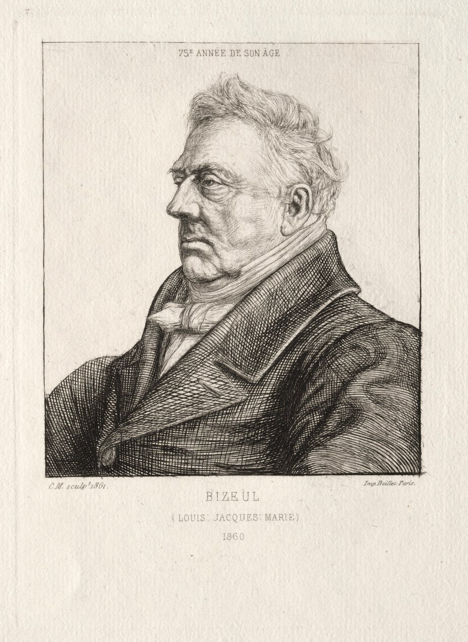 L. J. Marie Bizeul, en bretonsk arkæolog, 1860-1861. af Charles Meryon