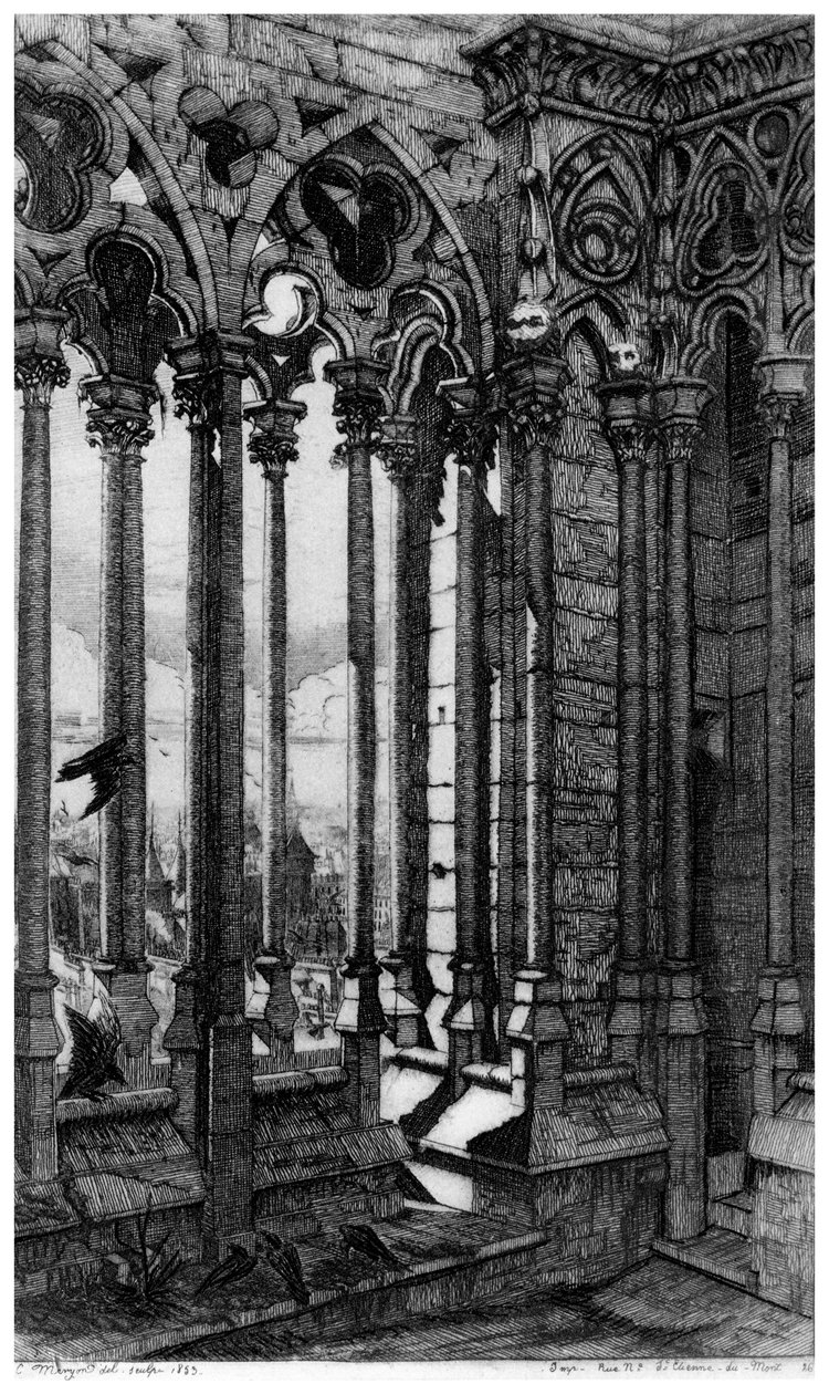 The Galerie Notre-Dame, c1841-1868 1924 af Charles Meryon