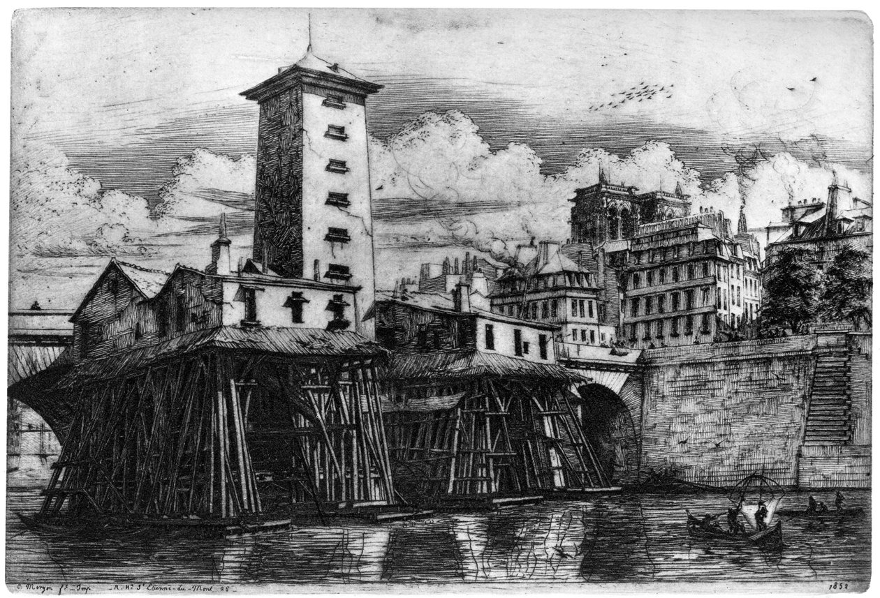 Notre-Dame-pumpen, c1841-1868 1924 af Charles Meryon