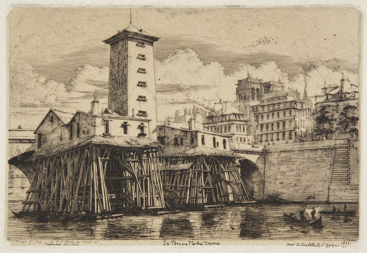 Notre-Dame-pumpen - 1852 af Charles Meryon