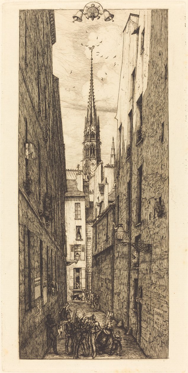 Rue des Chantres, Paris (Chantrey Street, Paris) af Charles Meryon