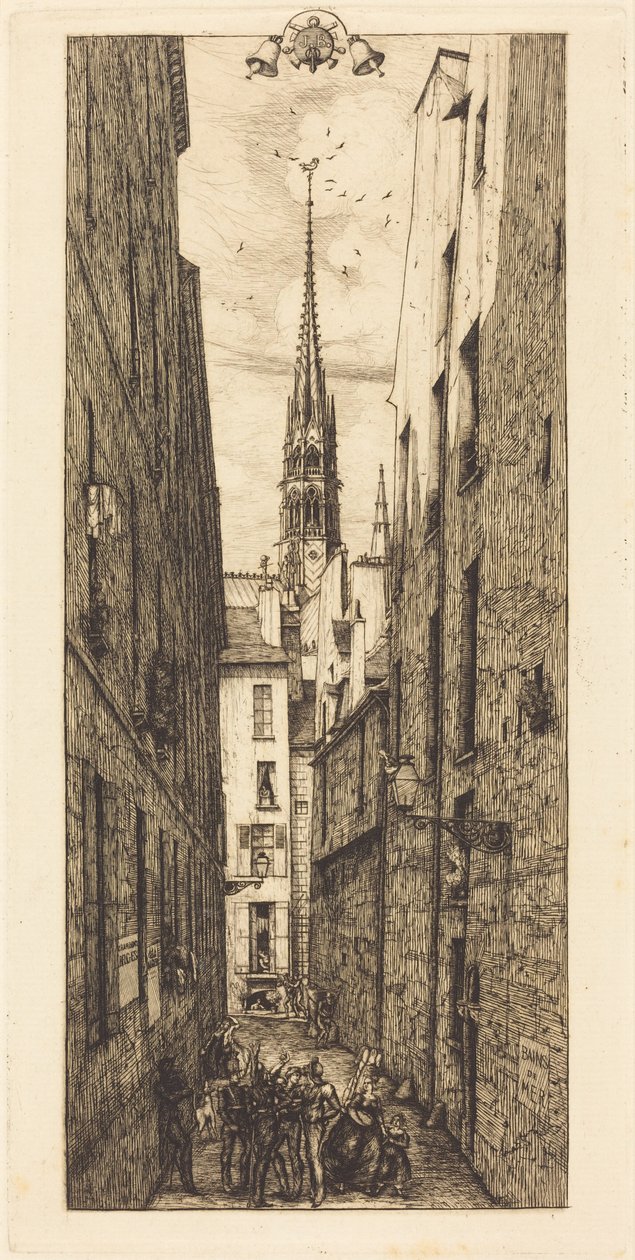 Rue des Chantres, Paris (Chantrey Street, Paris) af Charles Meryon