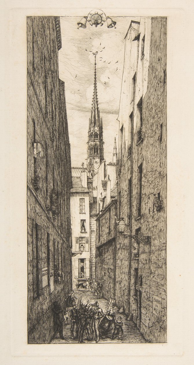 Rue des Chantres, Paris af Charles Meryon