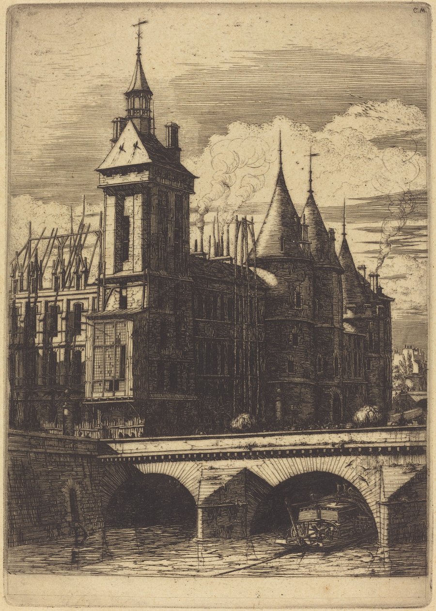 Klokketårnet, Paris (Klokketårnet, Paris) af Charles Meryon