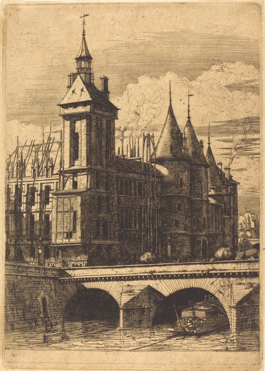 Klokketårnet, Paris (Klokketårnet, Paris) af Charles Meryon