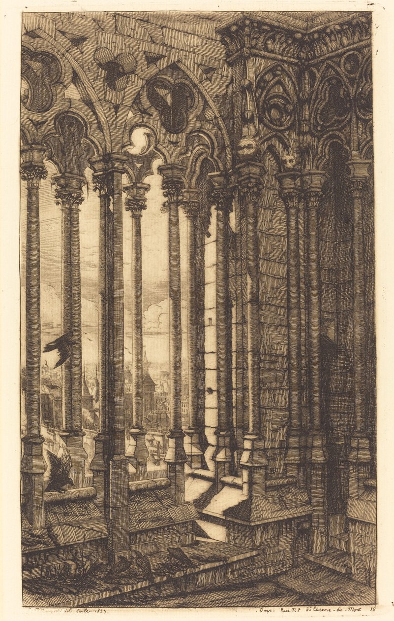 The Gallery of Notre Dame, Paris (The Gallery of Notre Dame, Paris) af Charles Meryon