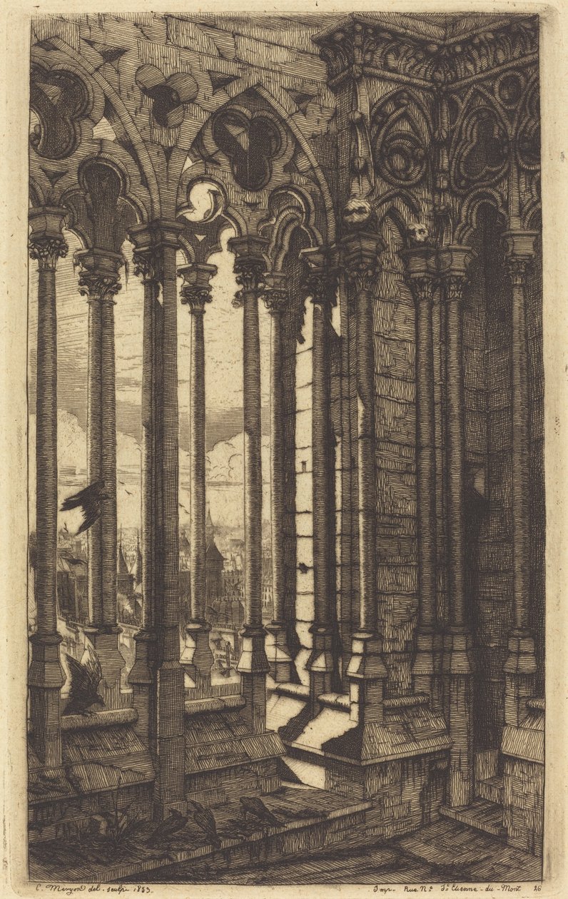 The Gallery of Notre Dame, Paris (The Gallery of Notre Dame, Paris) af Charles Meryon