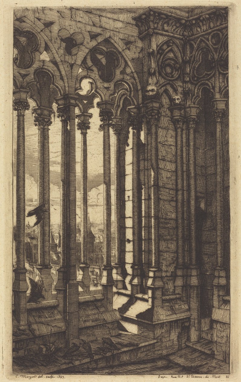 Notre-Dame-galleriet, Paris af Charles Meryon