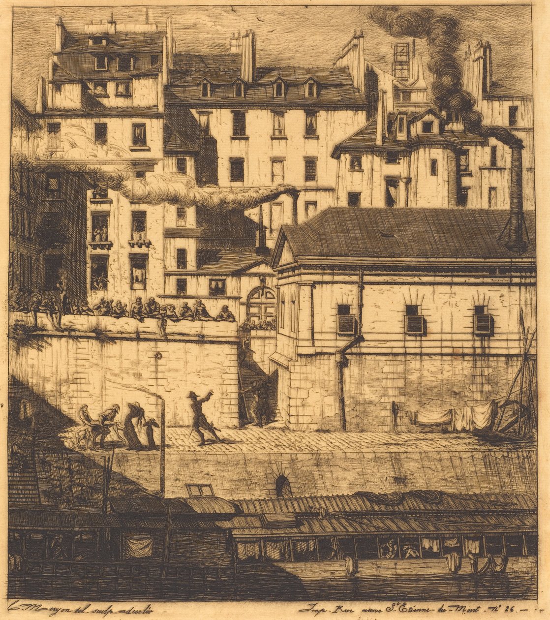 La morgue, Paris (Lighuset) af Charles Meryon