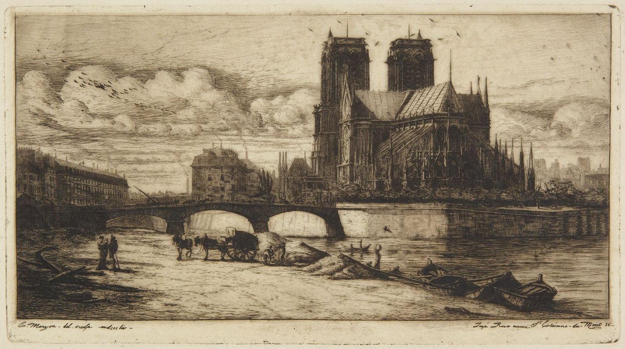 Apsiden i Notre-Dame de Paris af Charles Meryon
