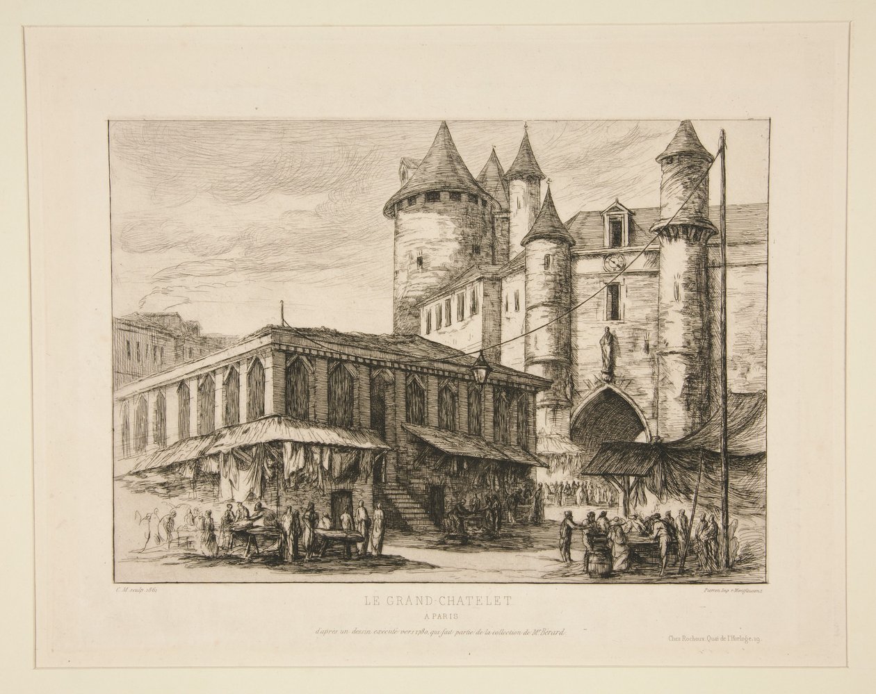 Le Grand Châtelet [omkring 1780 efter en samtidig tegning] af Charles Meryon