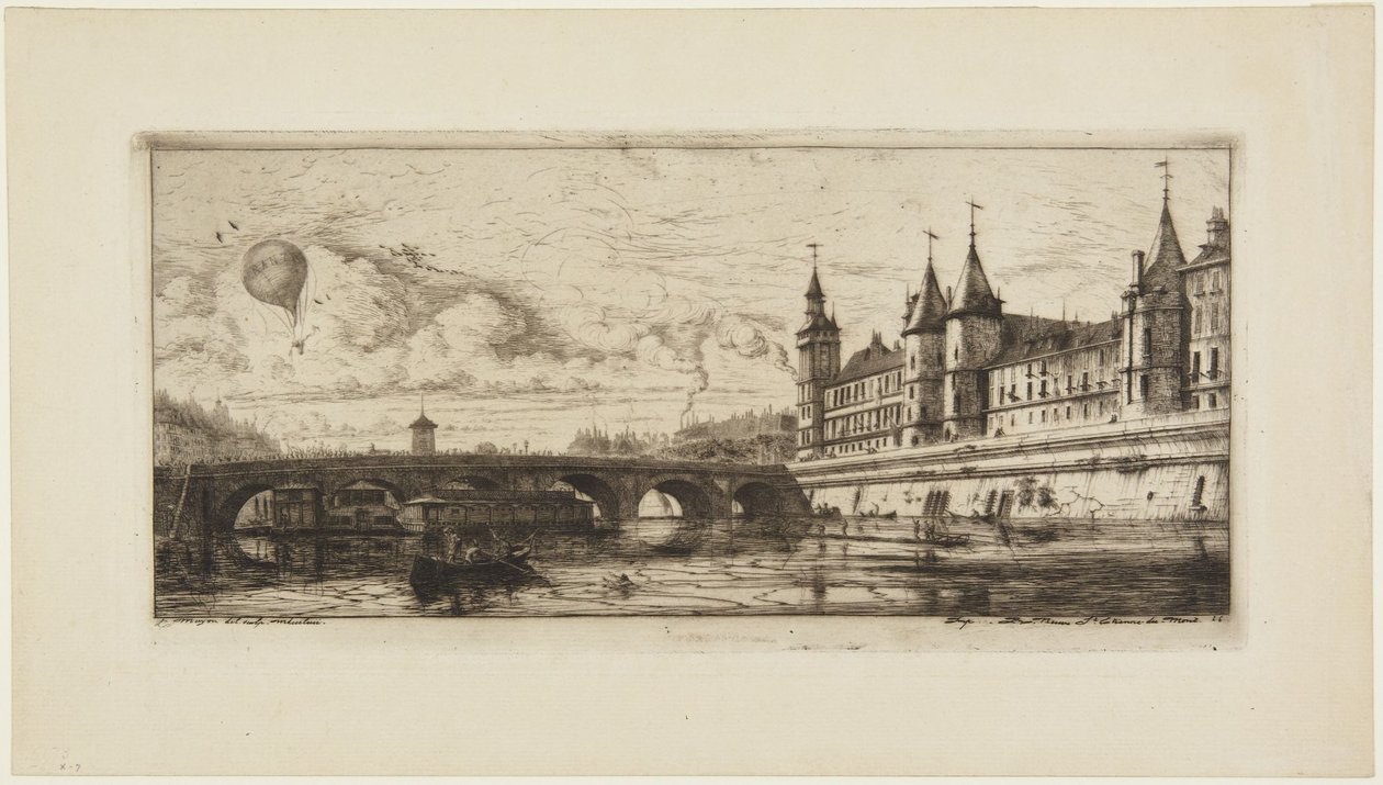 Le Pont-au-Change af Charles Meryon