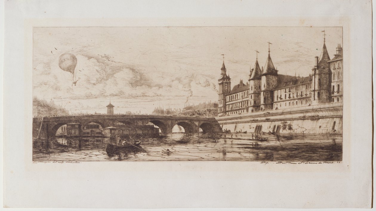 Pont au Change-broen af Charles Meryon