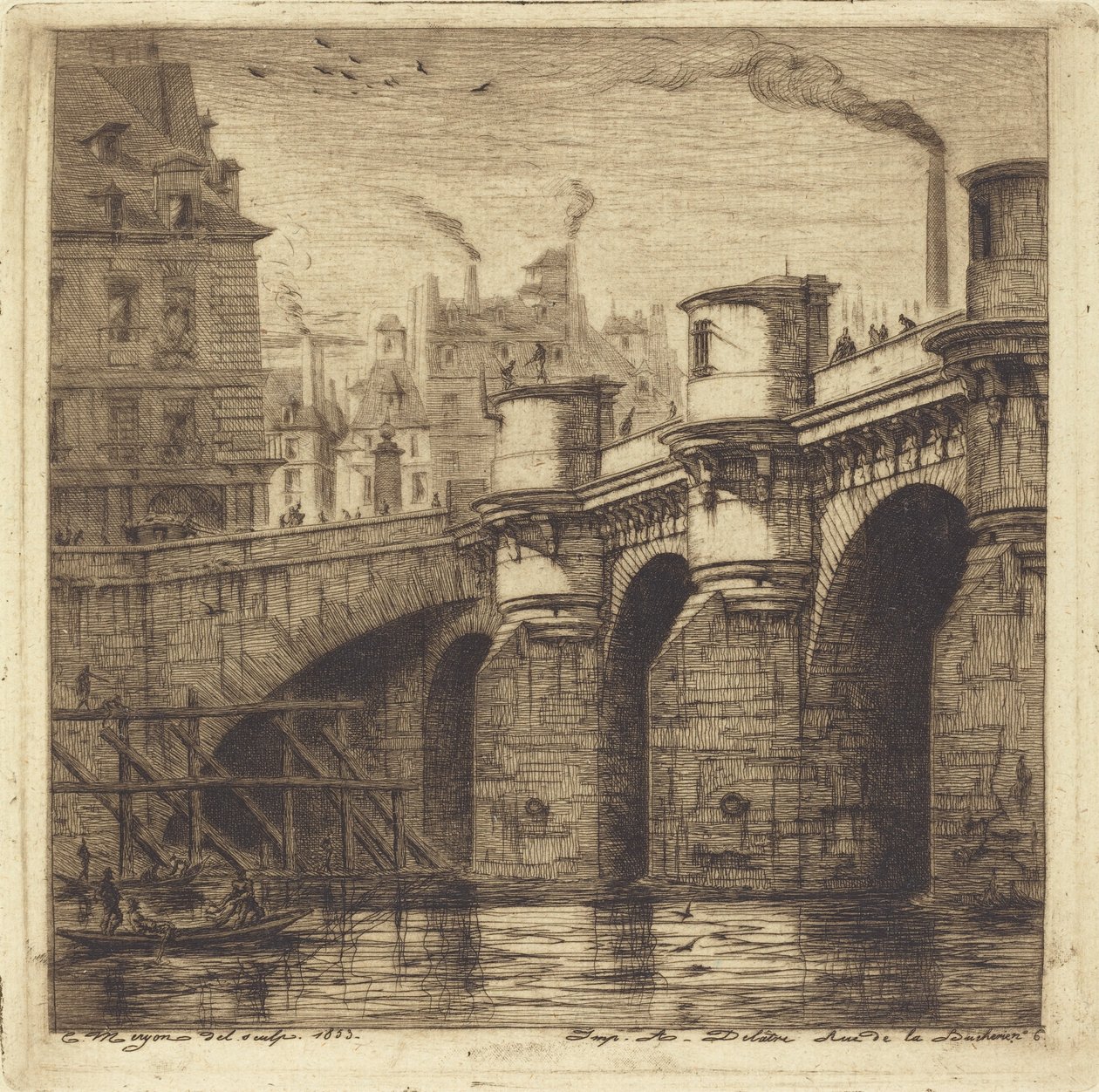 Pont Neuf, Paris af Charles Meryon