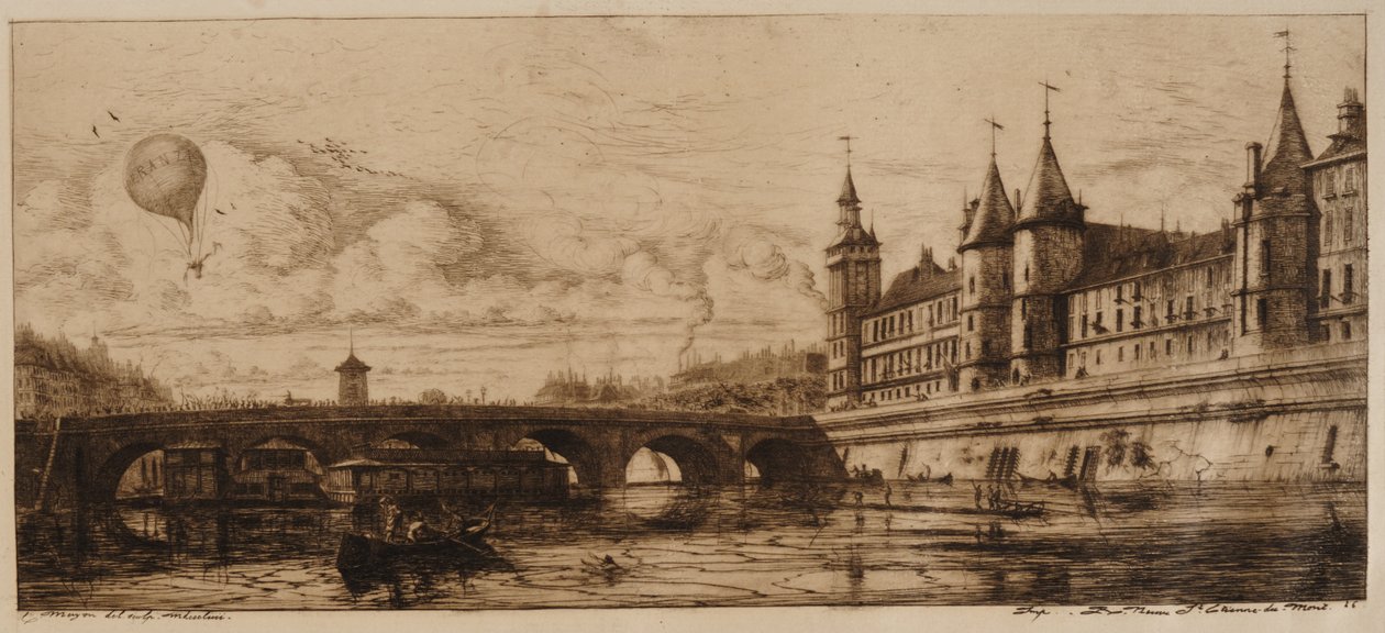 Pont au Change, Paris af Charles Meryon