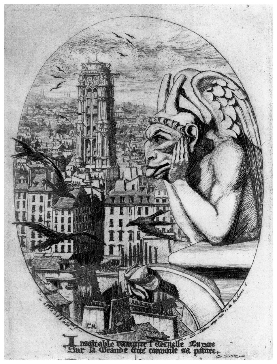 Le Stryge, c1841-1868 1924 af Charles Meryon