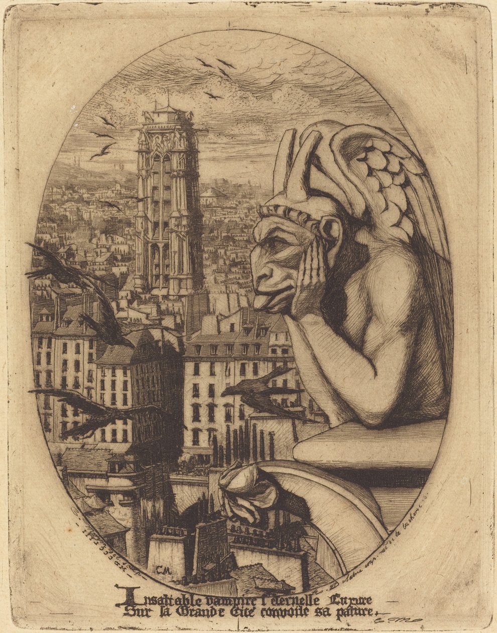 Le stryge (The Vampire) af Charles Meryon