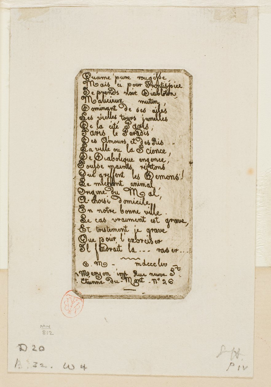 Lad den rene sjæl stønne... af Charles Meryon