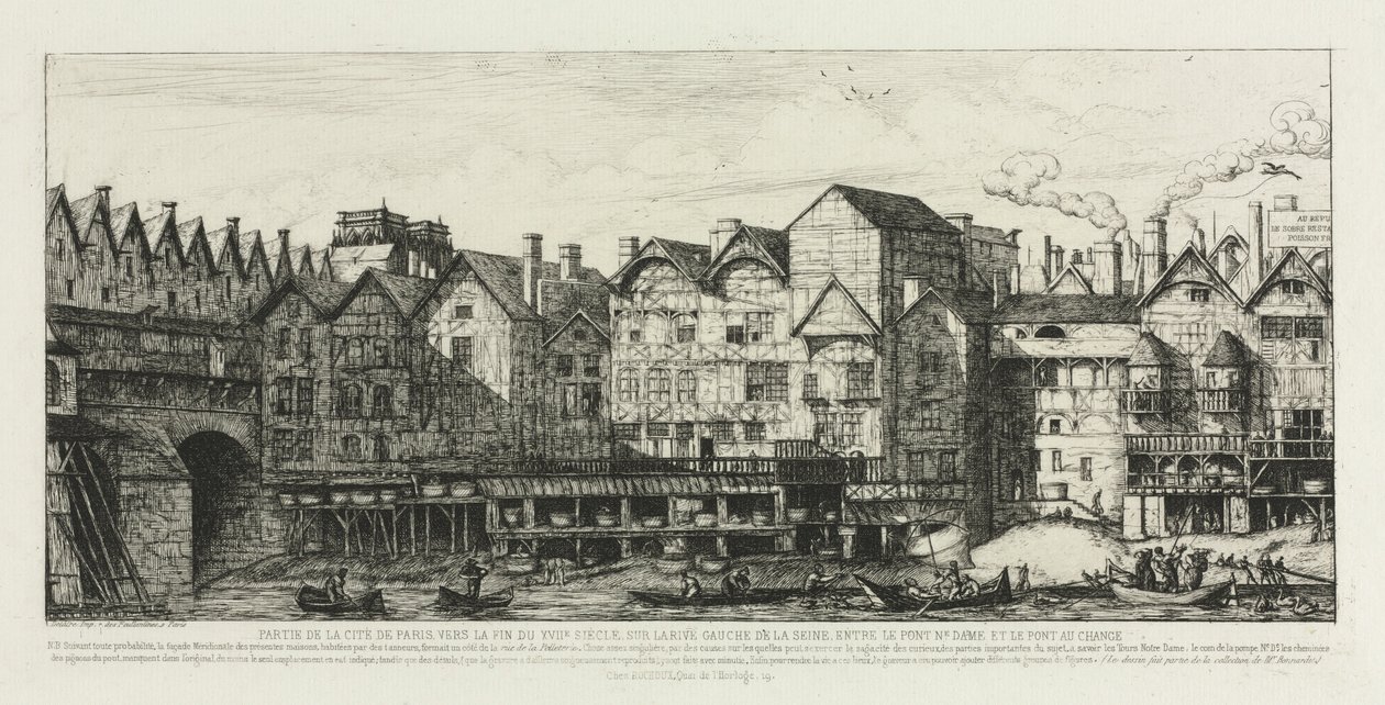 En del af byen Paris i slutningen af det syttende århundrede, 1861. af Charles Meryon