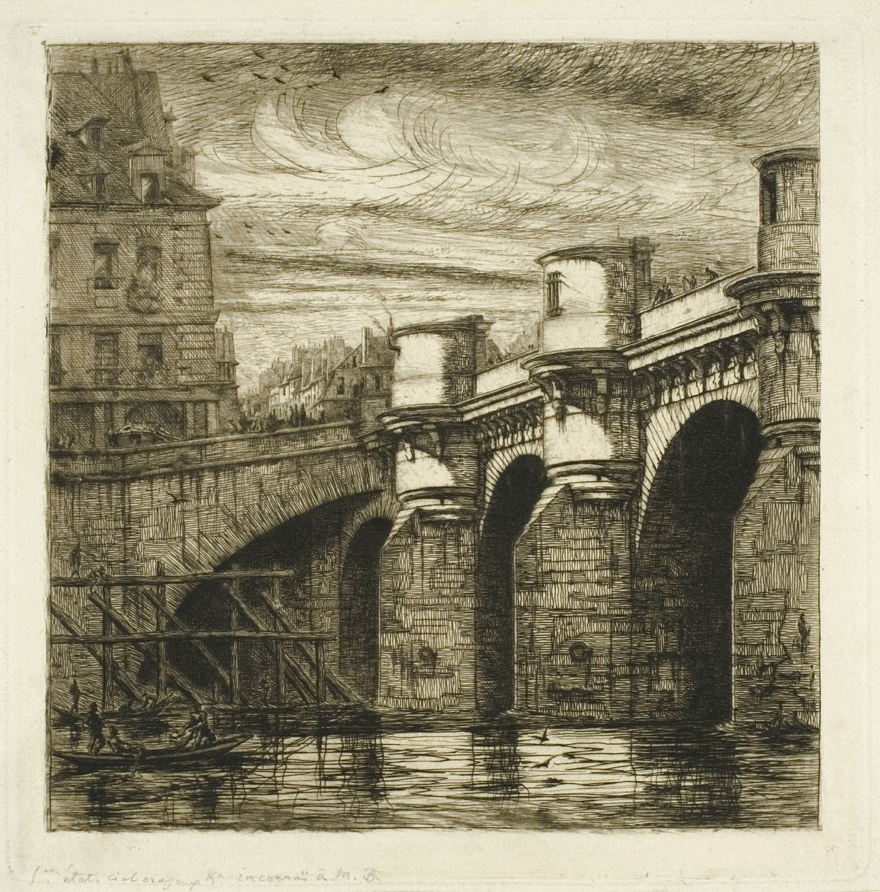 Pont Neuf, Paris af Charles Meryon