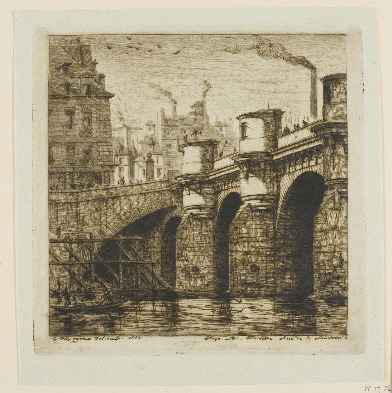 Pont Neuf, Paris af Charles Meryon