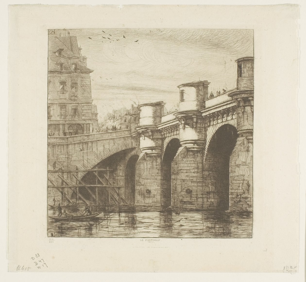 Pont Neuf, Paris af Charles Meryon