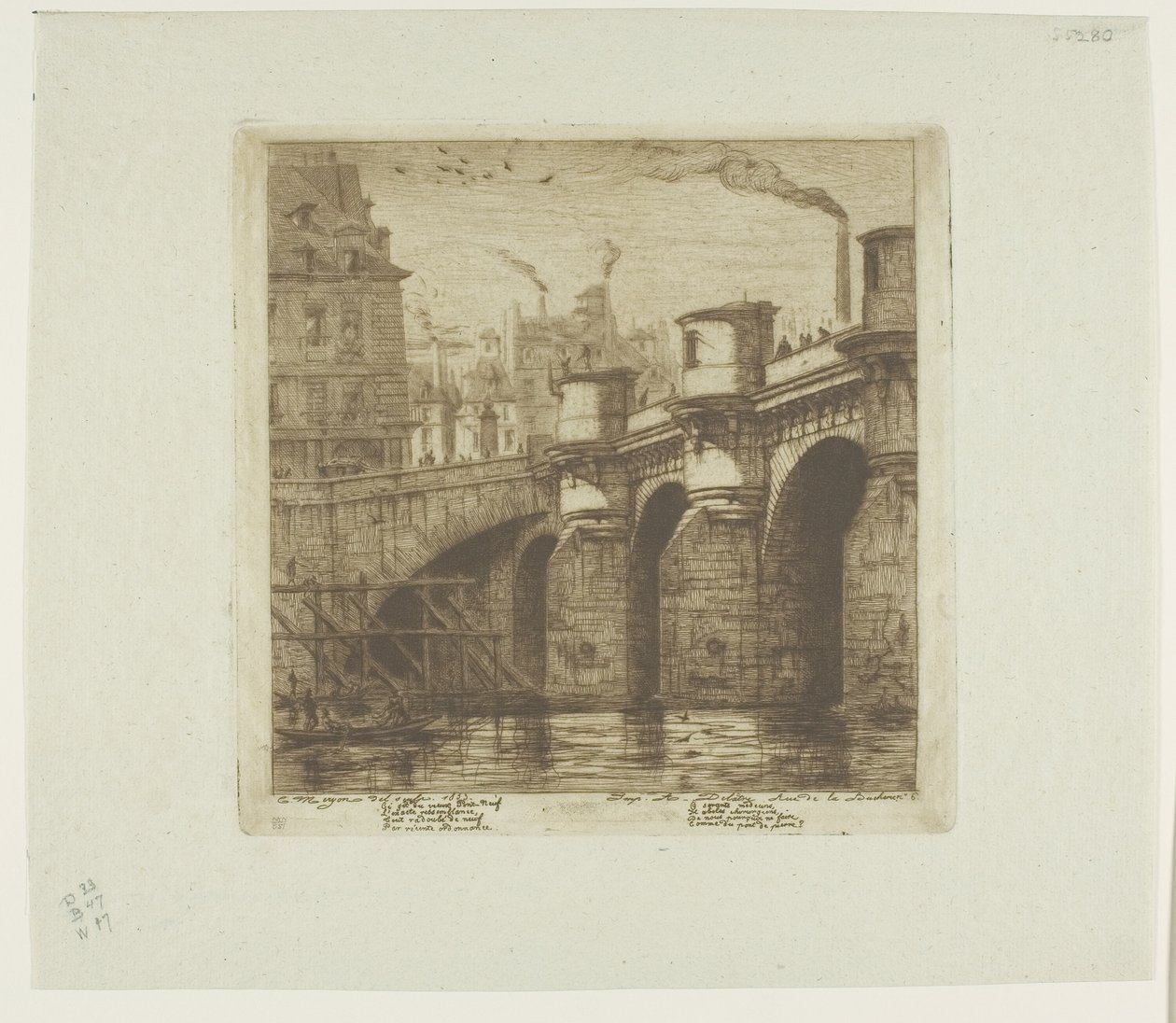 Pont Neuf, Paris af Charles Meryon
