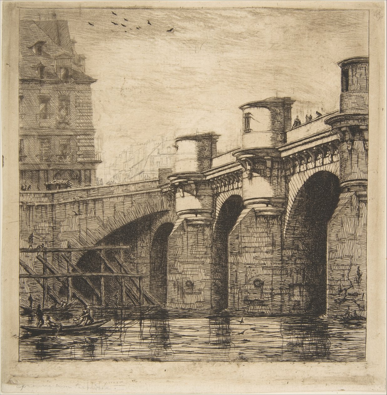 Pont Neuf, Paris af Charles Meryon
