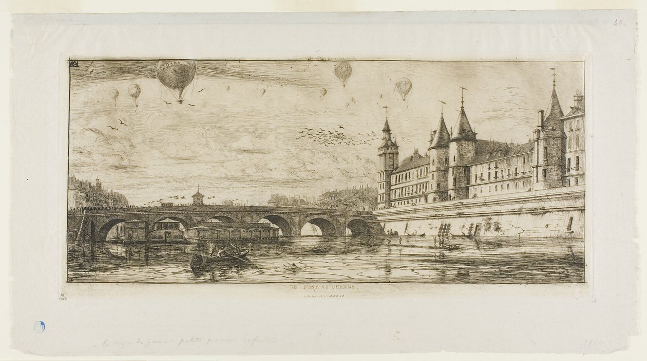 Pont au Change, Paris af Charles Meryon