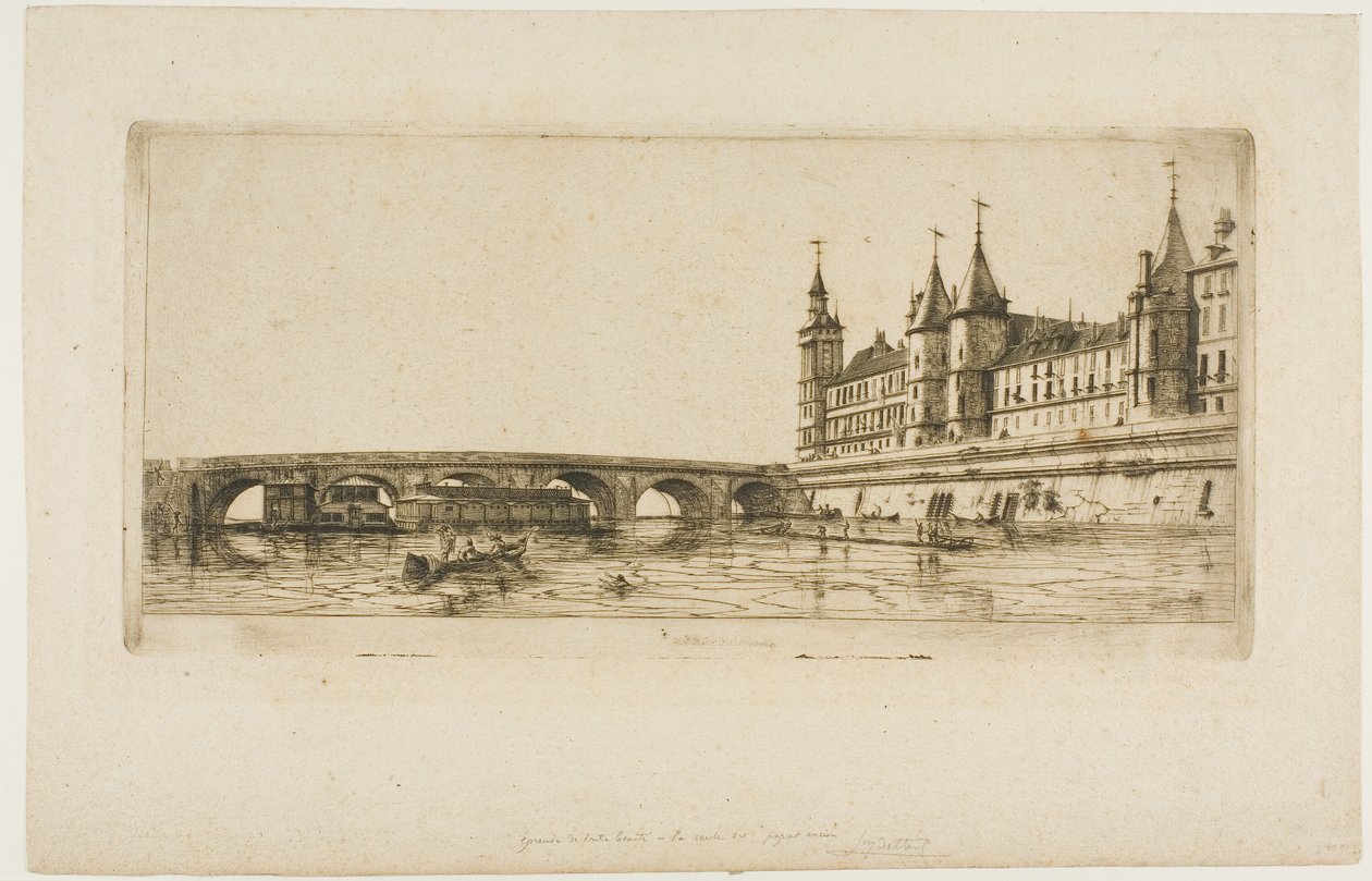Pont au Change, Paris af Charles Meryon