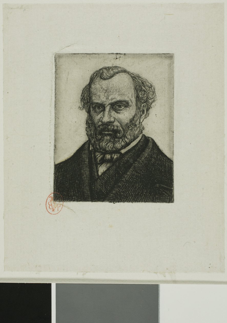 Portræt af Armand Guéraud fra Nantes, trykker og litterat af Charles Meryon