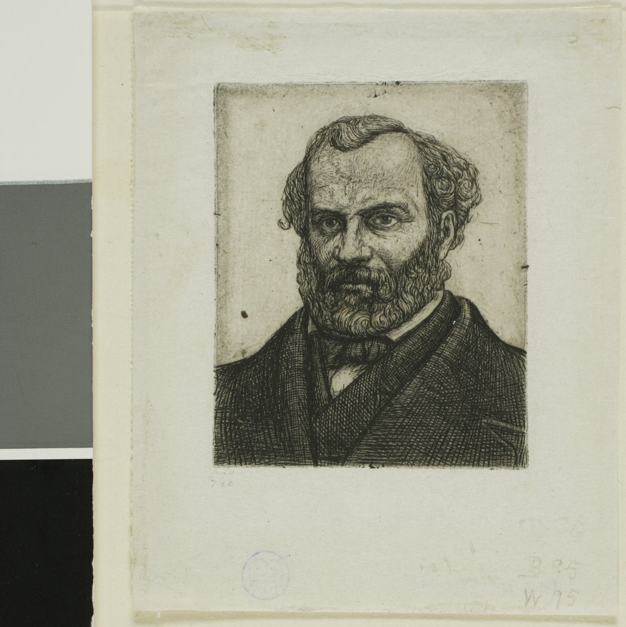 Portræt af Armand Guéraud af Nantes, Bogtrykker og Bogstavmand af Charles Meryon