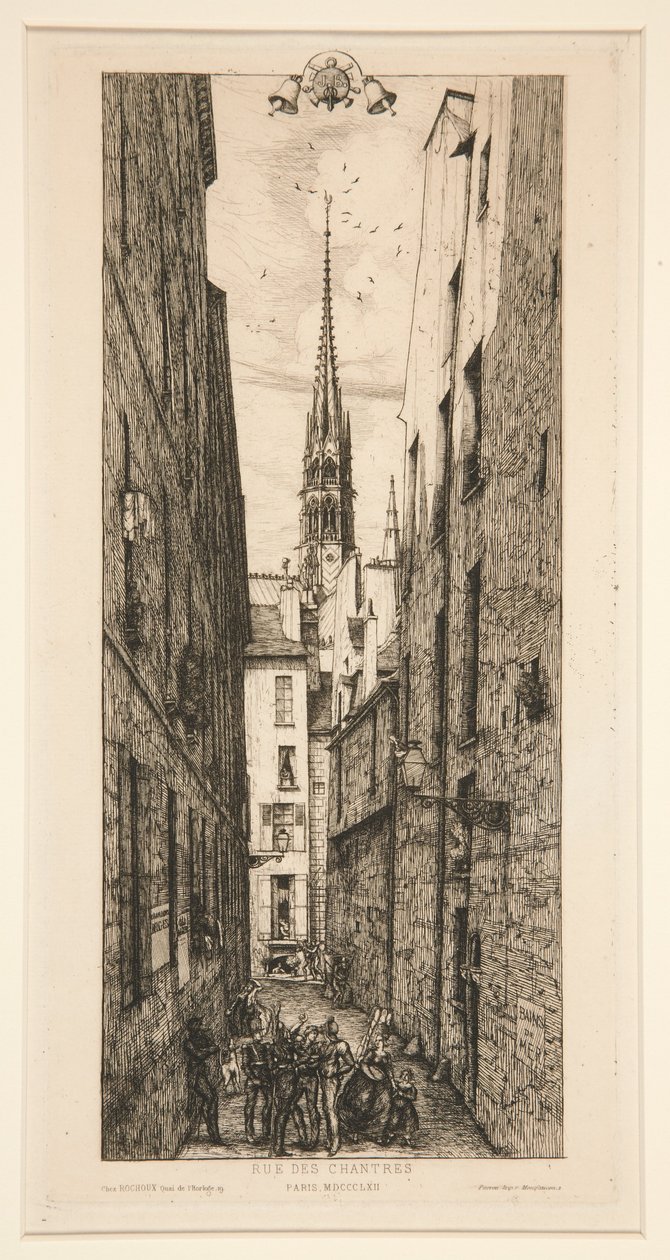 Rue des Chantres af Charles Meryon