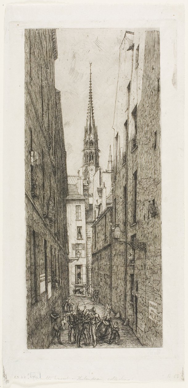 Rue des Chantres, Paris af Charles Meryon