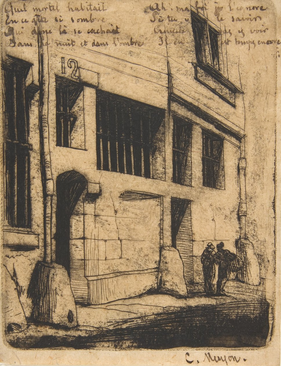 Rue des Bad Garçons, Paris, 1854. af Charles Meryon