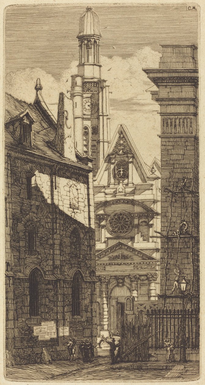 Saint-Étienne-du-Mont, Paris (Sankt Stefans kirke på bjerget, Paris) af Charles Meryon