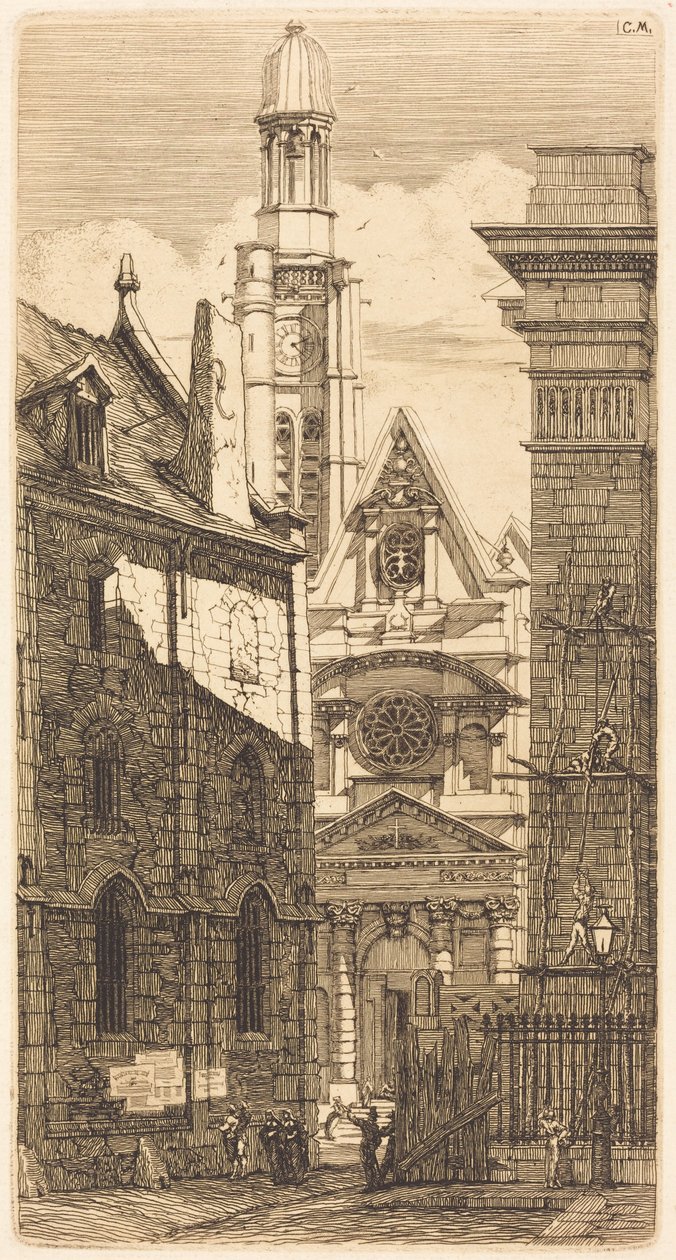 Saint-Étienne-du-Mont, Paris (Sankt Stefans kirke på bjerget, Paris) af Charles Meryon