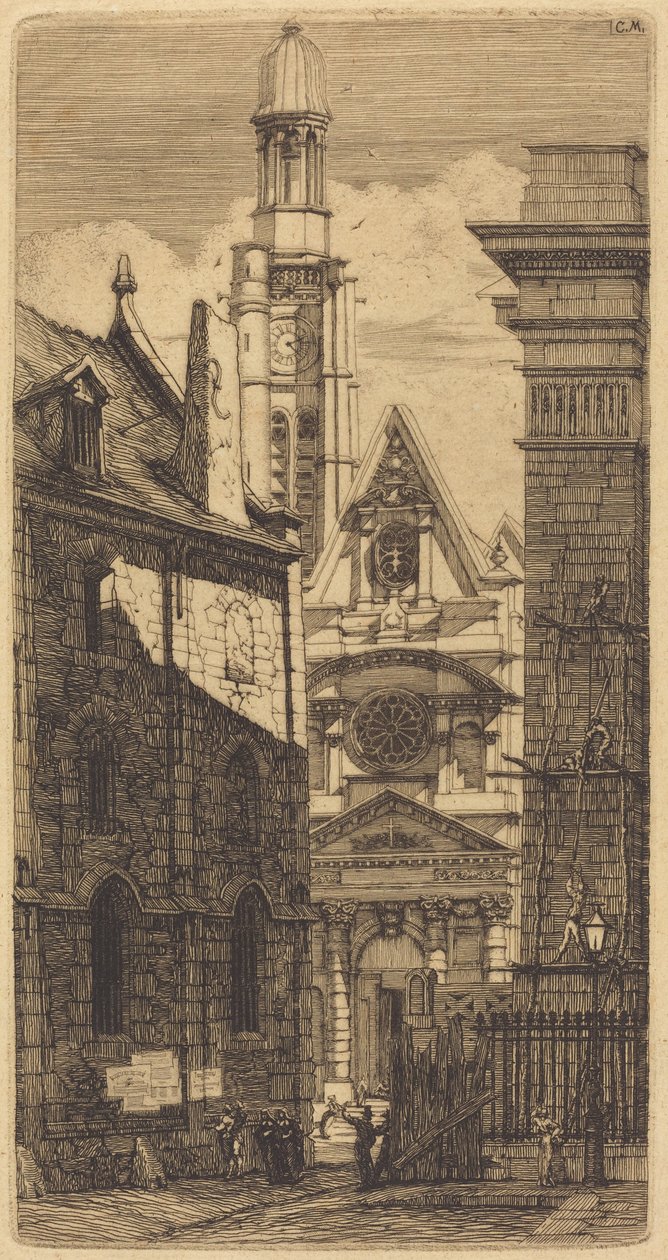 Saint-Étienne-du-Mont, Paris (Sankt Stefans kirke på bjerget, Paris) af Charles Meryon