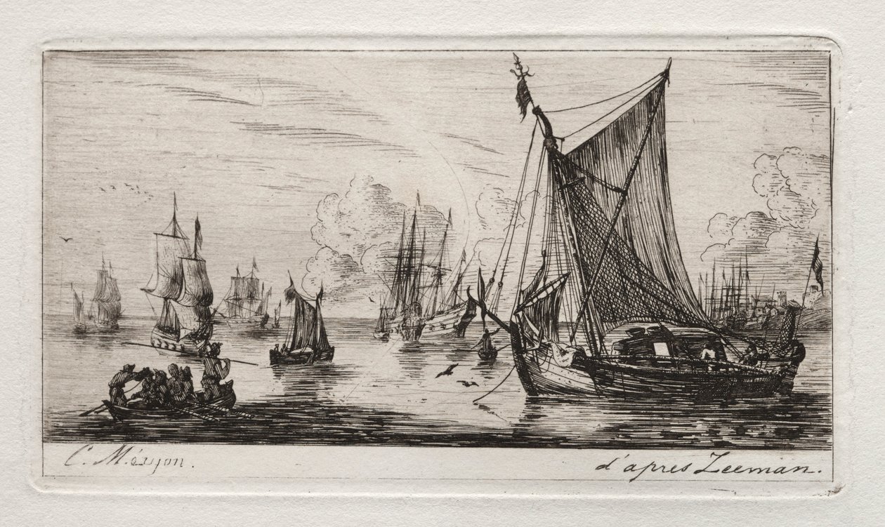 South Sea Fishers, 1850. af Charles Meryon