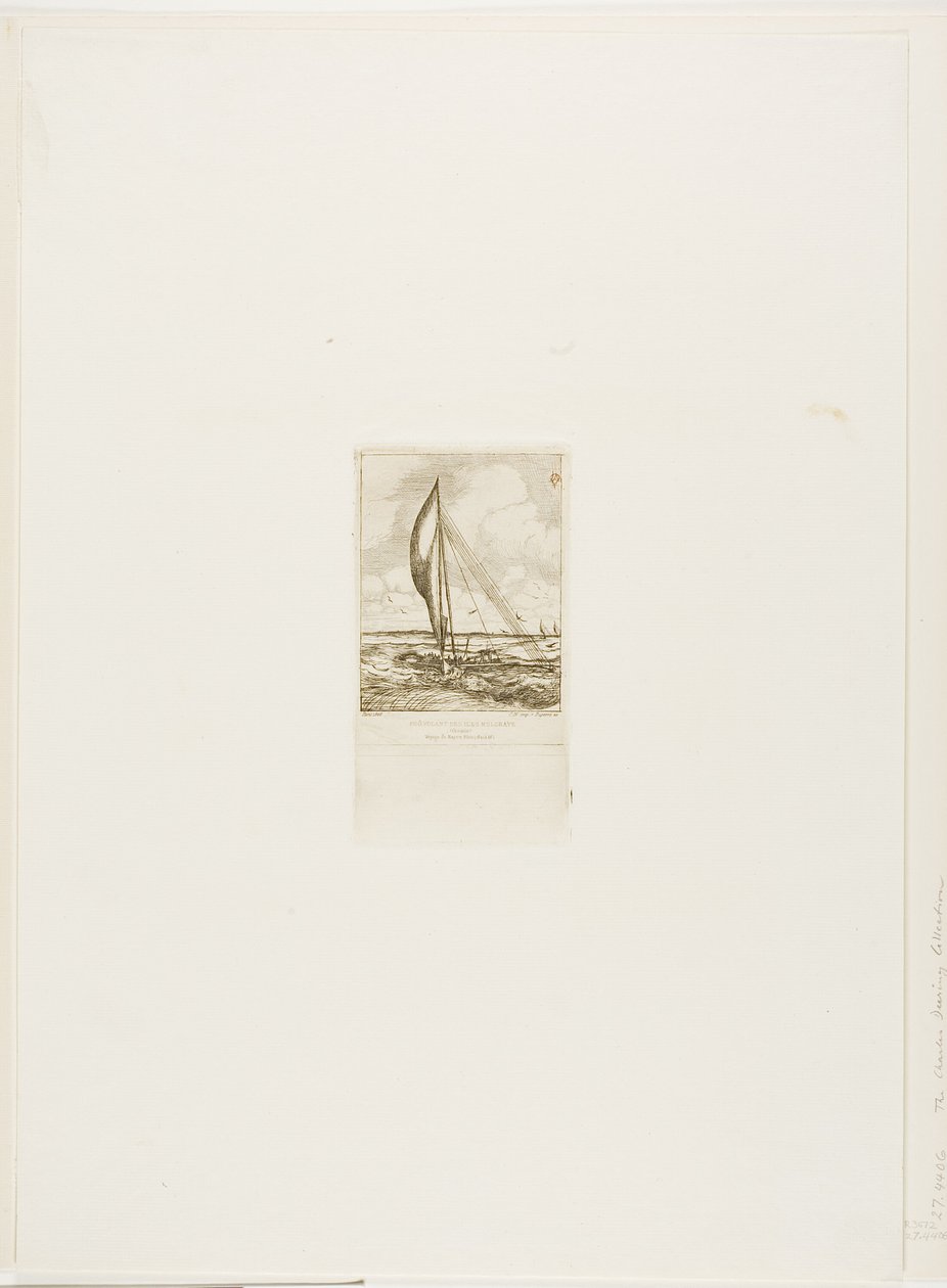 Swift-Sailing Proa, Mulgrave Archipelago, Oceanien af Charles Meryon