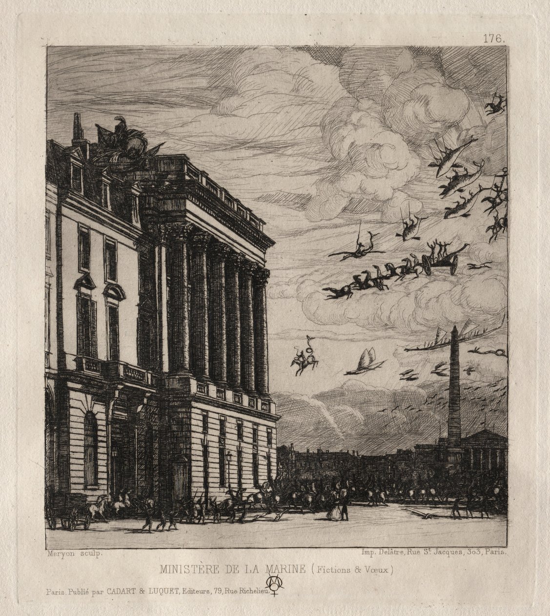 Admiralitetet, Paris, 1865. af Charles Meryon